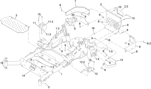 Part Location Diagram of 142-6295-03 Toro Battery Guard Assembly [black]
