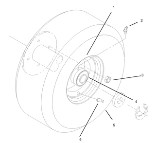 Wheel And Tire Asm Diagram and Parts List for 30177 795101 - 799999 Toro Lawn Tractor Accessories