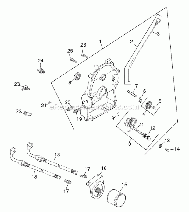 Group 3-Oil Pan/Lubrication Assembly Kohler C Diagram and Parts List for 74804TE 220000001-220999999 Toro Lawn Mower