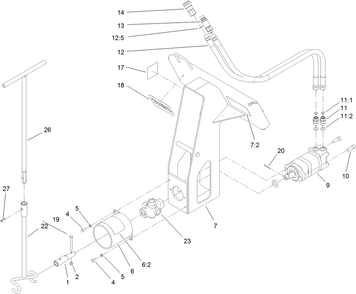 Bore Drive Head Assembly Diagram and Parts List for 22420 400000000 - 401999999 Toro Lawn Tractor Accessories
