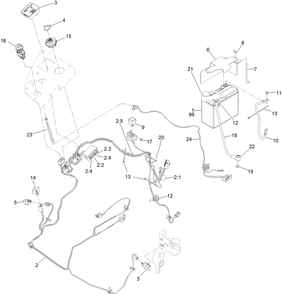 Electrical Assembly Diagram and Parts List for 72982 414109391 - 999999999 Toro Lawn Tractor