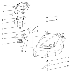 Motor And Blade Assembly Diagram and Parts List for 21060 8900001 - 8999999 Toro Lawn Mower