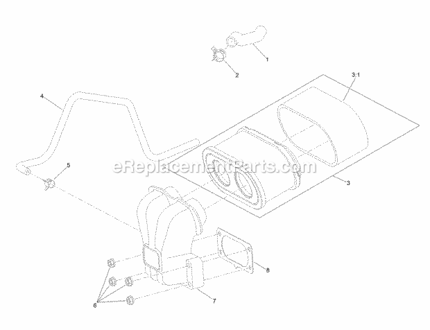 Air Intake And Filtration Assembly Engine Ass Diagram and Parts List for 74797 315000001-315999999 Toro Lawn Mower