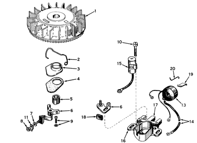 Magneto No. 610793 Diagram and Parts List for 17201 9000001 - 9999999 Toro Lawn Mower