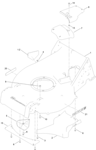 Deck Assembly Diagram and Parts List for 22283 400000000-999999999 Toro Lawn Mower