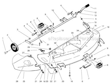 Part Location Diagram of 93-1633 Toro Washer