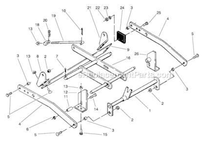 Lift_Assembly Diagram and Parts List for 78360 7900001-7999999 Toro Lawn Mower