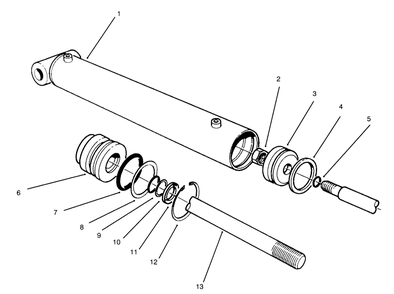 Hydraulic Lift Cylinder No. 54-0150 Diagram and Parts List for 30610 490001 - 499999 Toro Lawn Tractor
