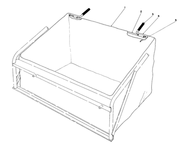Leaf Bag Model 59123 (For Use On Twin Bagger Grass Catcher Model No. 59122 Only) (Optional) Diagram and Parts List for 56155 7000001 - 7999999 Toro Lawn Tractor