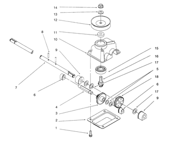 Gearcase Assembly No. 71-9600 Diagram and Parts List for 20929B 69000001 - 69999999 Toro Lawn Mower