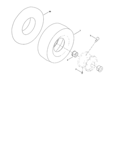 Caster Wheel 2 Diagram and Parts List for 74624 311000001 AND UP Toro Lawn Mower