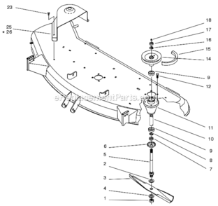 Part Location Diagram of 78-6710 Toro Shaft-spindle
