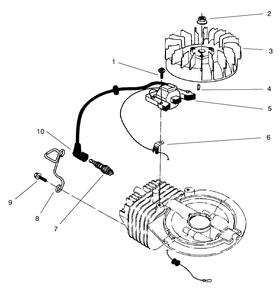 Ignition Assembly (Model No. 47pt7-7) Diagram and Parts List for 22045 8900001 - 8999999 Toro Lawn Mower