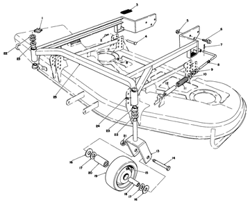 52" Carrier Frame Model No. 30152 Diagram and Parts List for 30111 5000001 - 5999999 Toro Lawn Tractor Accessories