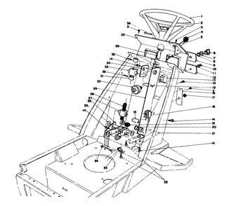 Steering Wheel & Dash Assembly Diagram and Parts List for 57400 8000001 - 8999999 Toro Lawn Tractor