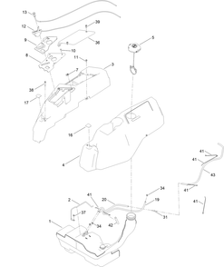 Body Styling And Fuel Pod Assembly Diagram and Parts List for 75317TA 411460000 - 411999999 Toro Lawn Tractor