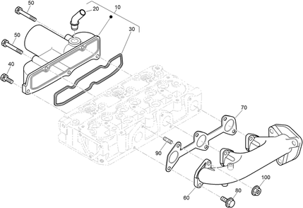 Inlet And Exhaust Manifold Assembly Diagram and Parts List for 22337CP 410400000 - 999999999 Toro Lawn Tractor Accessories