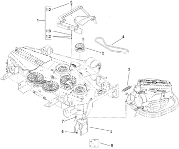 Part Location Diagram of 112-1754 Toro BELT COVER Assembly