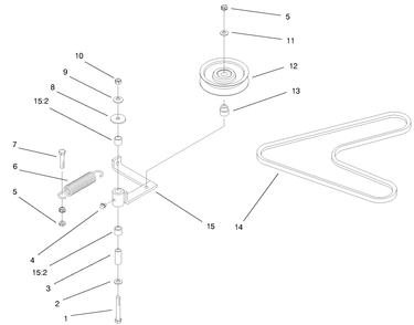 Pump, Idler And Belt Assembly Diagram and Parts List for 74173 (990001-999999)(1999) Toro Lawn Mower