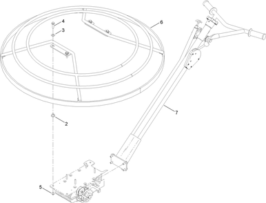 46 Inch Standard Handle And Guard Assembly Diagram and Parts List for 68050 400000000 - 401999999 Toro Cement Mixer