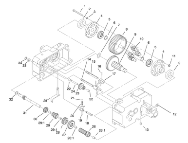 Transmission 8-Speed 8 Pinion (Continued) Diagram and Parts List for 73441 7900001 - 7999999 Toro Lawn Tractor