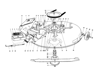 Mower Assembly Diagram and Parts List for 56155 5000001 - 5999999 Toro Lawn Tractor