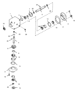 Gearbox Assembly No. 1100-010 Diagram and Parts List for 30753 890001 - 899999 Toro Lawn Mower