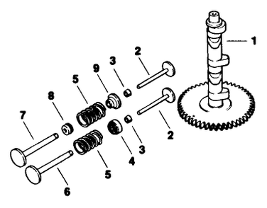 Camshaft & Valves-Engine Kohler Model No. Mv16s-Type 56511 Diagram and Parts List for 30117 0000001 - 0999999 Toro Lawn Tractor Accessories