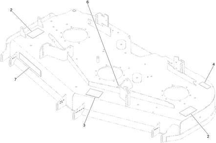 Deck Decal Assembly Diagram and Parts List for 74054 408900000-410143408 Toro Lawn Tractor