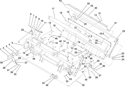 Part Location Diagram of 103-2361 Toro PIN-PIVOT, HINGE