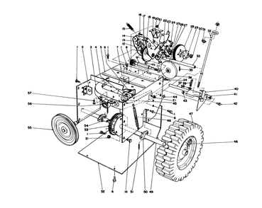 Traction Assembly Diagram and Parts List for 38052 7000001 - 7999999 Toro Snow Blower