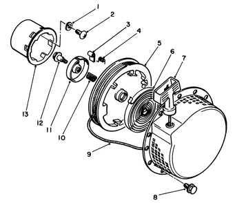 Part Location Diagram of 53-0700 Toro Recoil Starter Assembly(Incl. Ref. #3-12)