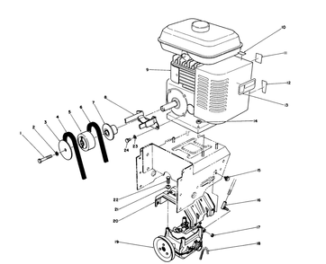 Engine Assembly Diagram and Parts List for 38545 9000001 - 9999999 Toro Snow Blower