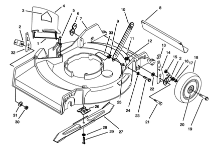 Housing Assembly Diagram and Parts List for 16410 3900001 - 3999999 Toro Lawn Mower