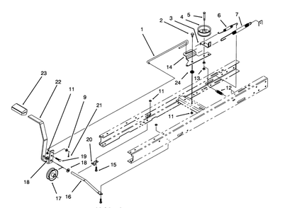 Clutch Assembly Diagram and Parts List for 71191 4900001 - 4999999 Toro Lawn Tractor