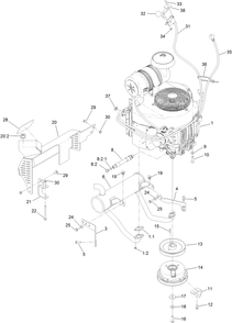 Engine Assembly Diagram and Parts List for 74504TE 404320000-999999999 Toro Lawn Mower