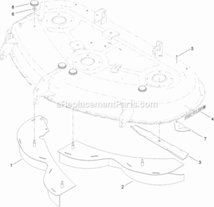 Part Location Diagram of 115-5062-03 Toro Blade-mulch, 17.50 Inch