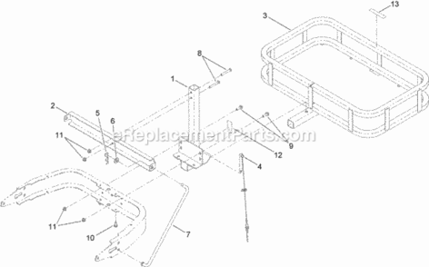 Part Location Diagram of 119-8970 Toro PIN-ROPS