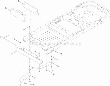 Part Location Diagram of 109-9759 Toro PIN-WEIGHT