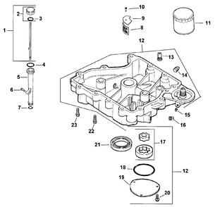 Oil Pan/Lubrication Diagram and Parts List for 30177 991352 - 999999 Toro Lawn Tractor Accessories