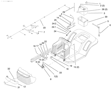 Electrical Assembly Diagram and Parts List for 71188 7900001 - 7999999 Toro Lawn Tractor