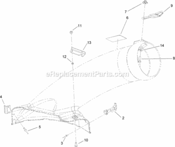 42_Inch_Chute_Assembly_No_112-3975 Diagram and Parts List for 79324 270000001 - 270999999 Toro Lawn Tractor Accessories