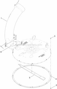 32_Inch_Chute_Assembly Diagram and Parts List for 79333 311000001 - 311999999 Toro Lawn Tractor Accessories
