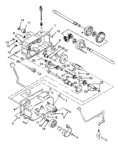 Transmission 8-Speed Diagram and Parts List for 73400 3900001 - 3999999 Toro Lawn Tractor
