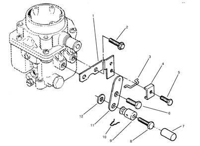Choke Control Diagram and Parts List for 73441 7900001 - 7999999 Toro Lawn Tractor