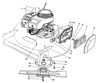 Engine Assembly Diagram and Parts List for 22031 3900001 - 3999999 Toro Lawn Mower