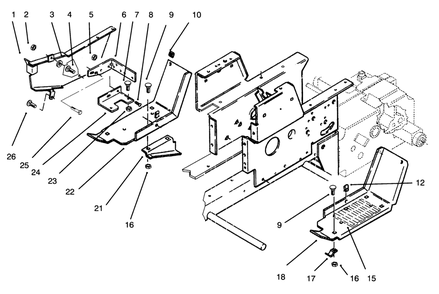 Belt Guard & Footrests Diagram and Parts List for 73400 6900001 - 6999999 Toro Lawn Tractor
