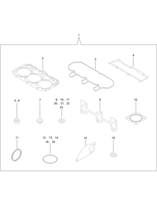 Gasket Set Diagram and Parts List for 22352 412900000 - 999999999 Toro Lawn Tractor Accessories