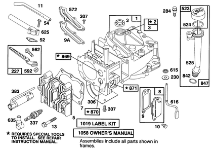 Engine Briggs & Stratton Model 127802-0514-21 Diagram and Parts List for 20806BC 4900001 - 4999999 Toro Lawn Mower
