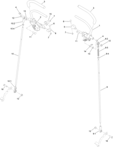 Motion Control Assembly Diagram and Parts List for 72505 411800000 - 412999999 Toro Lawn Mower